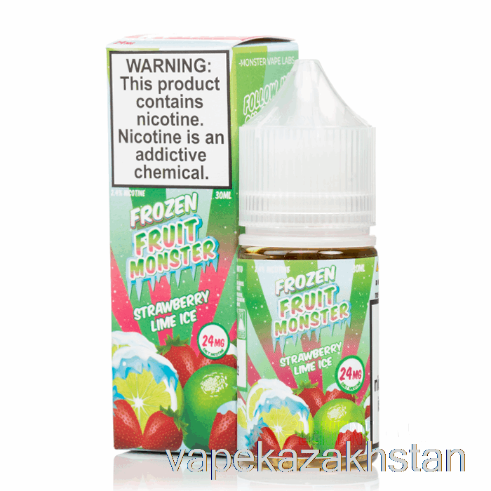 Vape Kazakhstan ICE Strawberry Lime - Frozen Fruit Monster Salts - 30mL 48mg